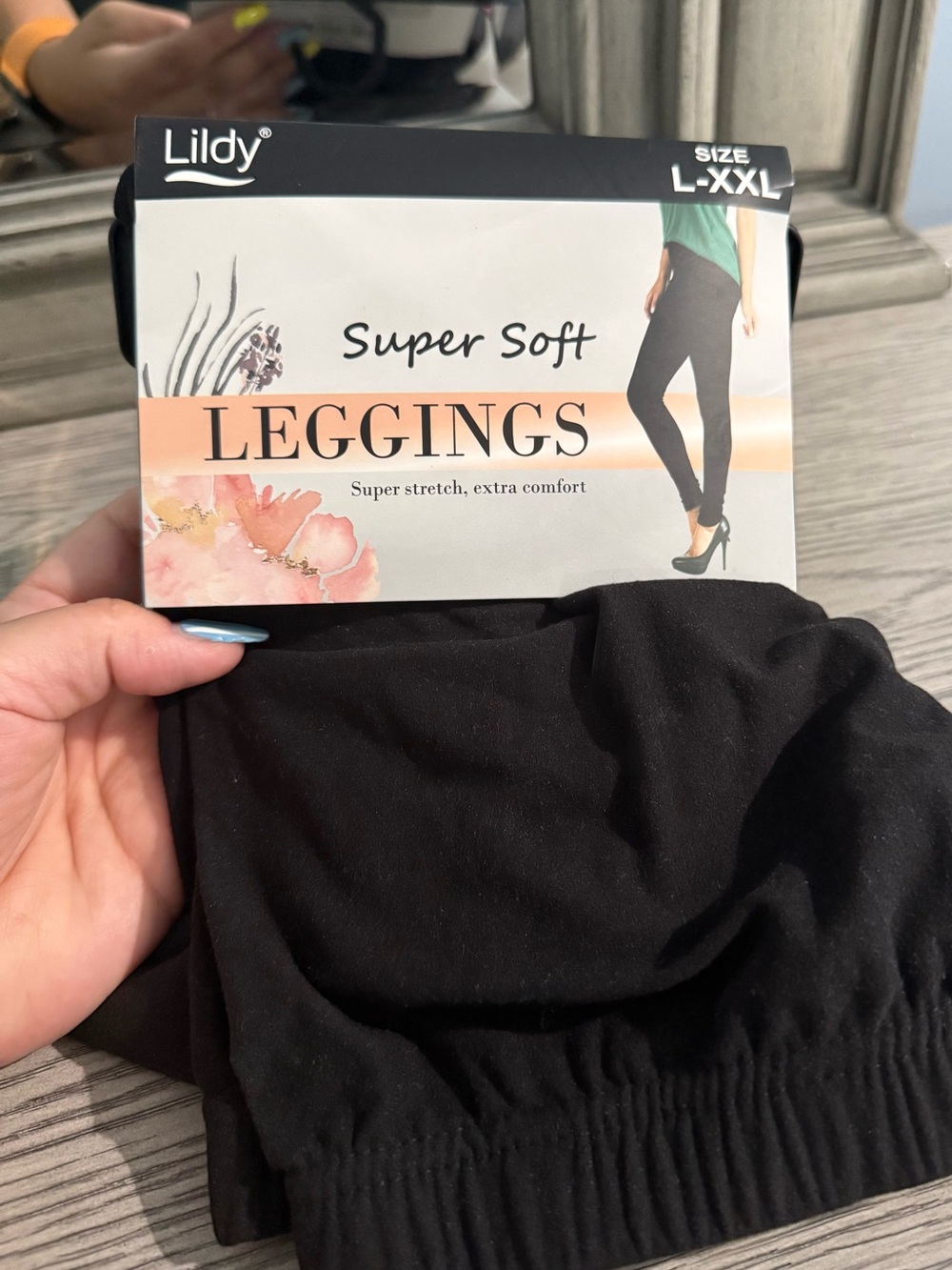 Lildy Super Soft Black Leggings - L-XXL